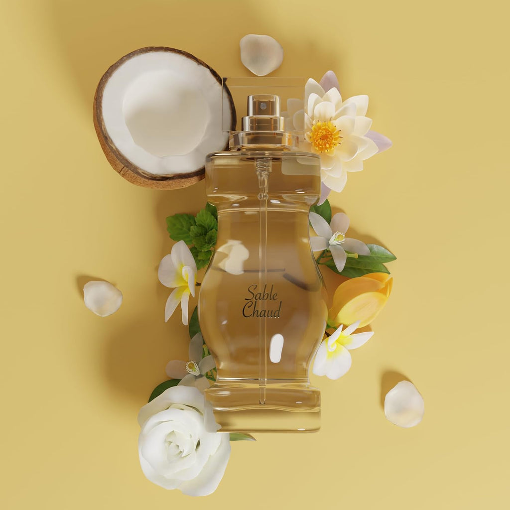 Jeanne Arthes – French Way of Life - Collection Azur - Sable chaud - Perfume for Women – Fruity & Floral Scent – Musk & Patchouli – Made in France – 3.3 Fl.Oz