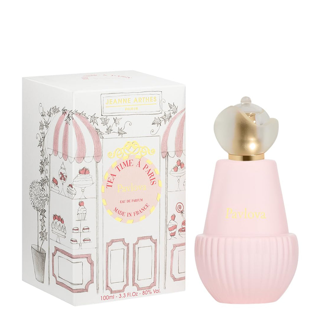 Jeanne Arthes - French Way of Life, Tea Time À Paris, Pavlova Eau De Parfum, Spray Perfume for Women, Fruity Floral Scent, Notes of Strawberry, Candied Apple, Made in France, 3.38 fl.oz