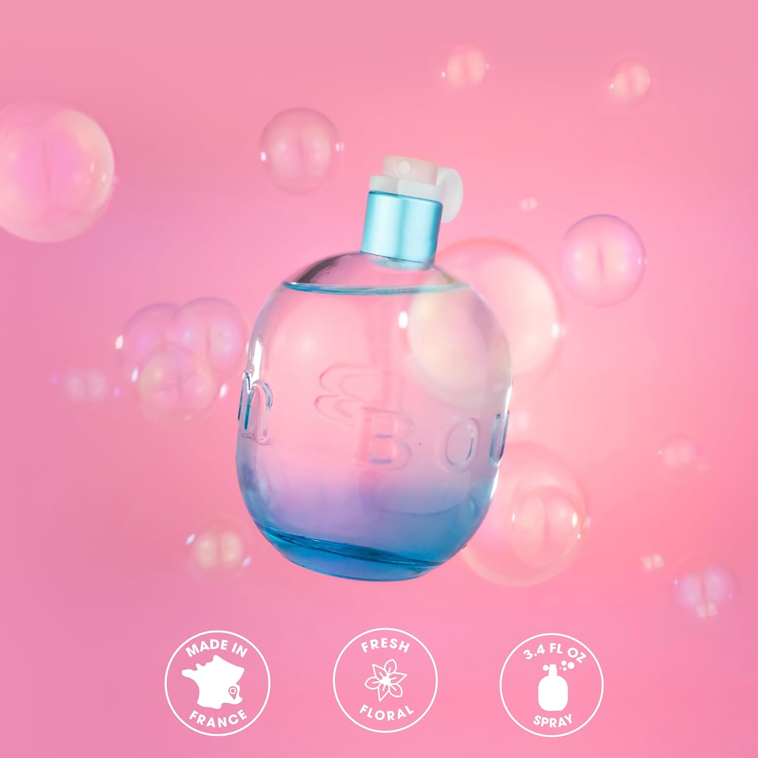 Jeanne Arthes - Boum Savon Eau De Parfum - Spray Perfume for Women - Fresh Floral Scent - Notes of Bergamot, Water Lily - Made in France - 3.38 fl.oz