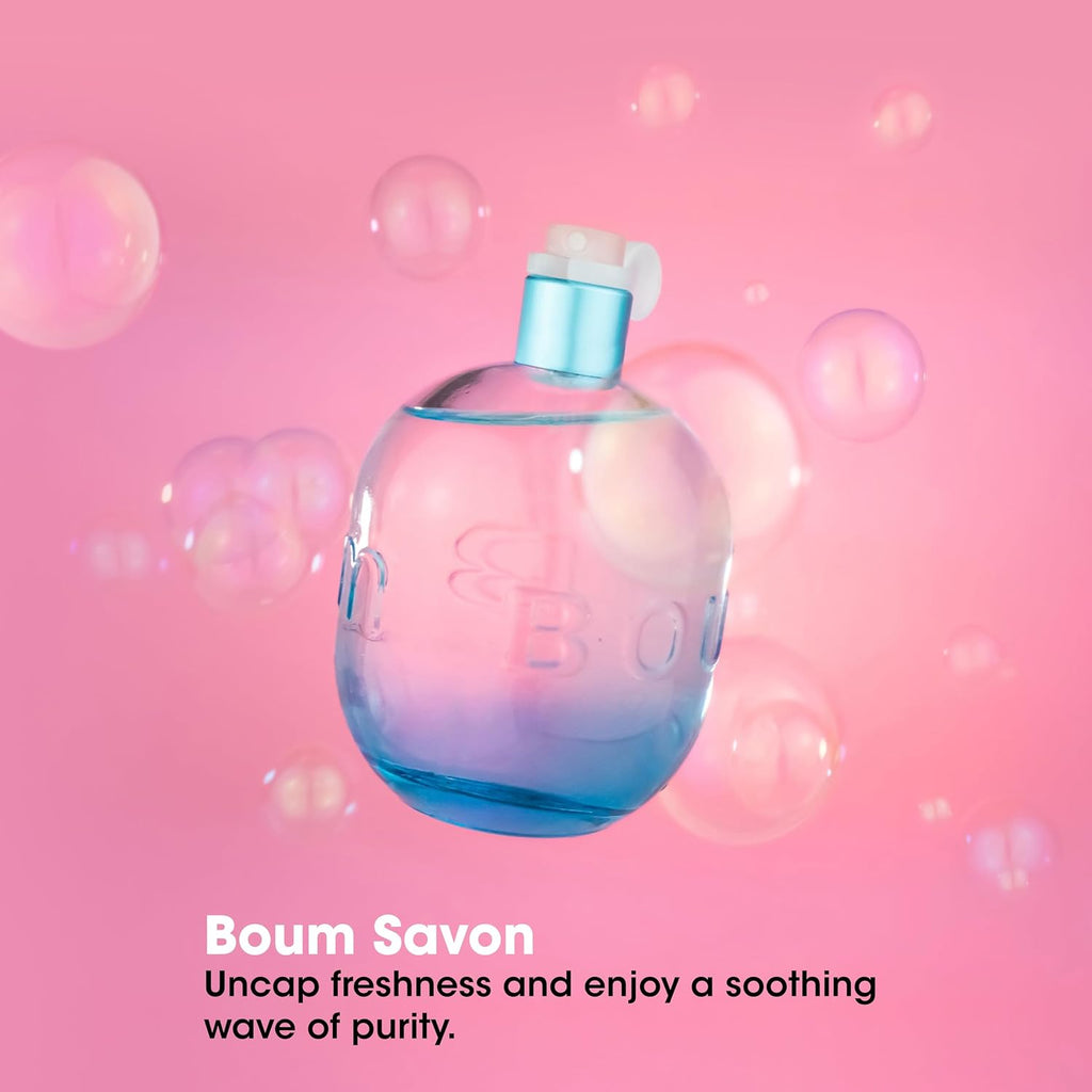 Jeanne Arthes - Boum Savon Eau De Parfum - Spray Perfume for Women - Fresh Floral Scent - Notes of Bergamot, Water Lily - Made in France - 3.38 fl.oz