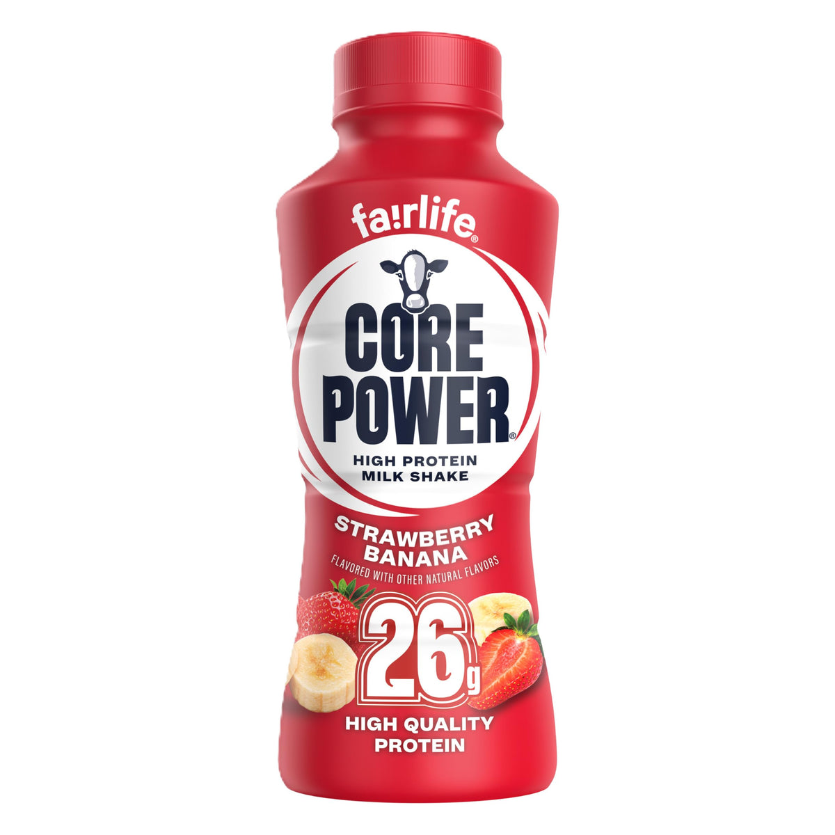 Core Power Protein Shake, Strawberry Banana, 26g Bottle, 14oz