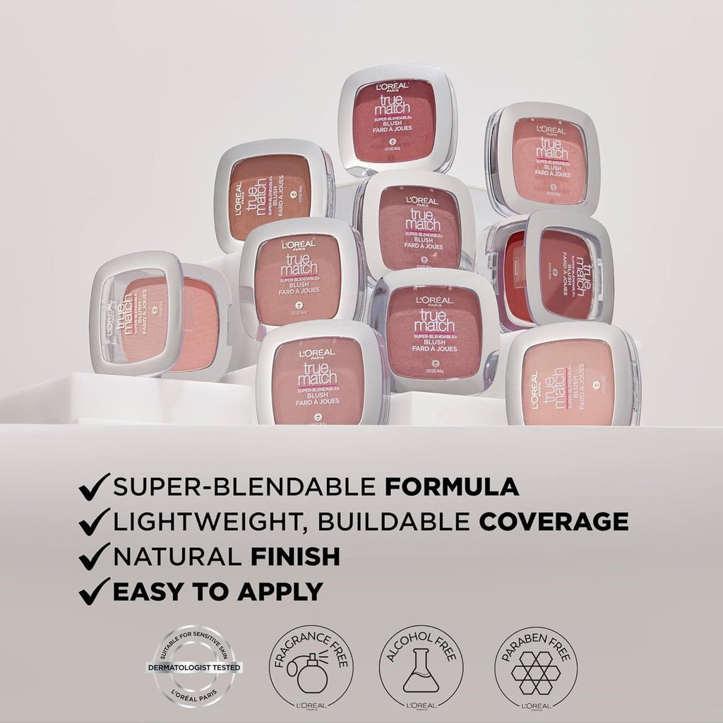 L'Oreal Paris True Match Super-Blendable Powder Blush, Subtle Sable, 0.21 Oz (Packaging May Vary)
